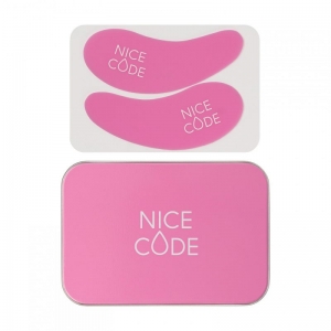 Многоразовые патчи для глаз Nice Code, розовые, в футляре, 2 шт